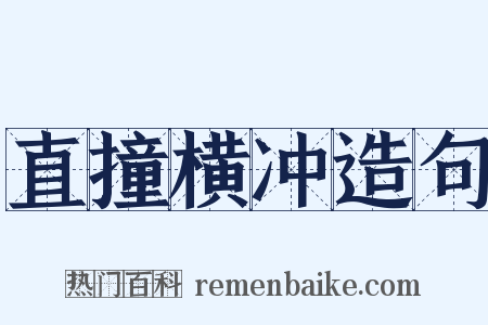 直撞横冲造句是什么意思的图片